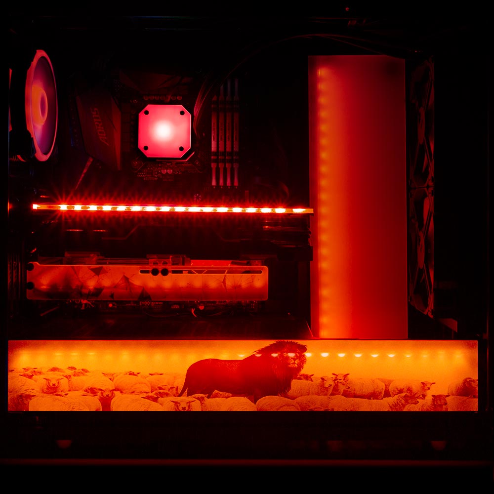Lion Among Sheep RGB PSU Shroud Cover - Nogar007 - V1Tech