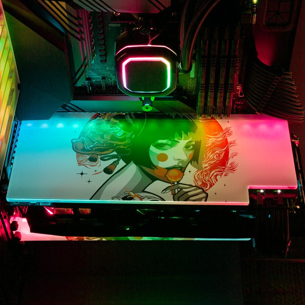 Lollipop Geisha RGB GPU Backplate - HeyMoonly - V1Tech