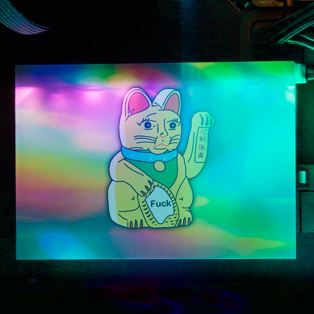 Lucky Cat RGB HDD Cover Horizontal - Javilostcontrol - V1Tech
