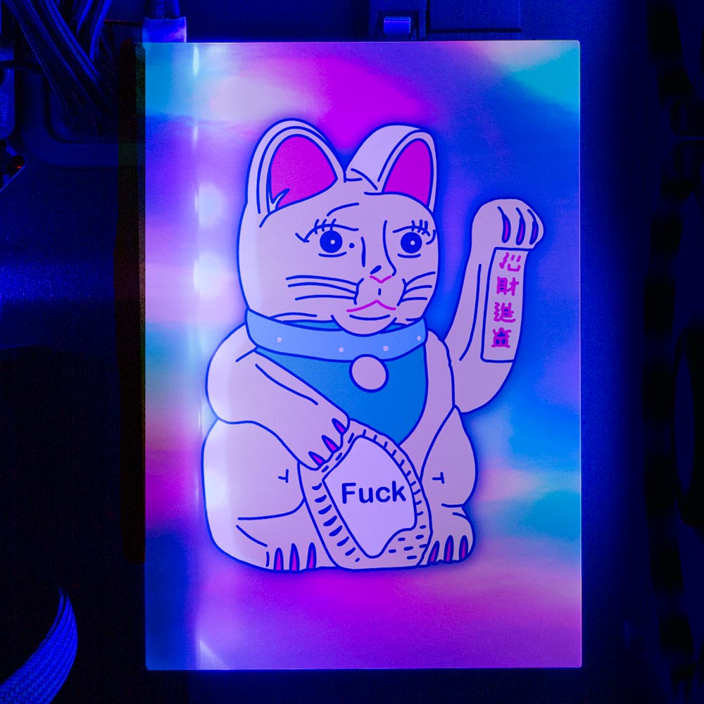 Lucky Cat RGB HDD Cover Vertical - Javilostcontrol - V1Tech