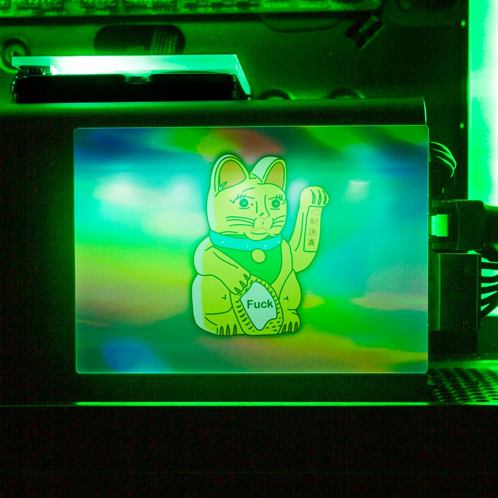 Lucky Cat RGB SSD Cover Horizontal - Javilostcontrol - V1Tech