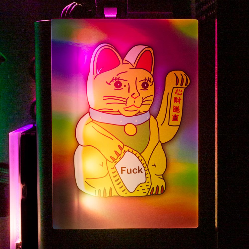 Lucky Cat RGB SSD Cover Vertical - Javilostcontrol - V1Tech