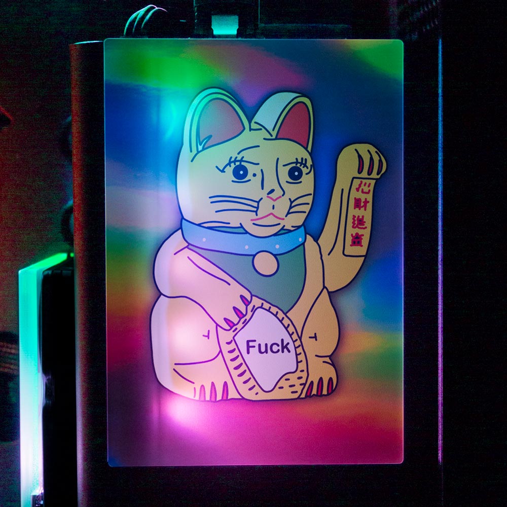 Lucky Cat RGB SSD Cover Vertical - Javilostcontrol - V1Tech