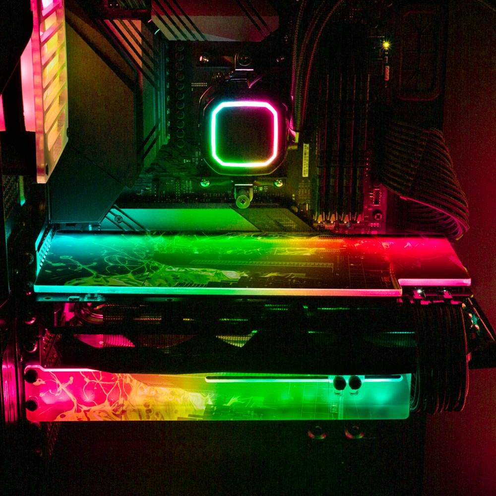 Midnight City RGB GPU Backplate - Geoglyser - V1Tech