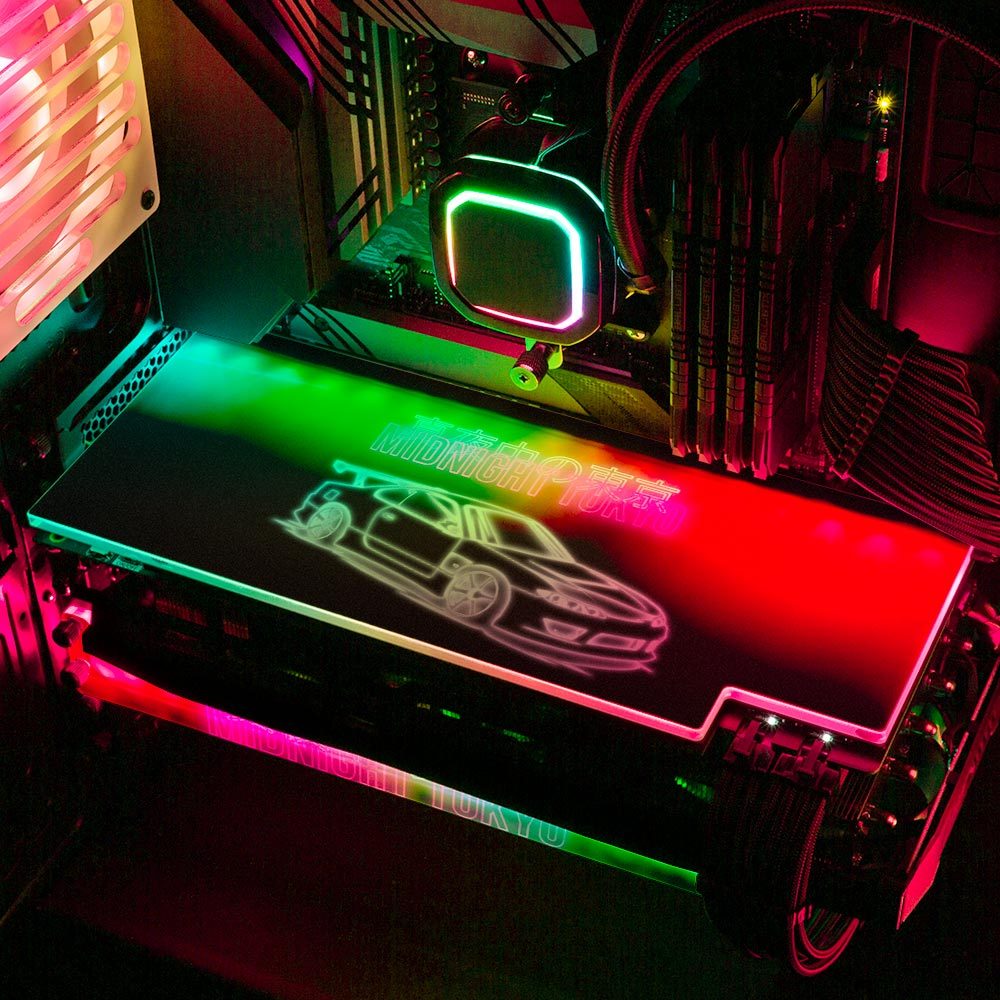 Midnight Tokyo S15 RGB GPU Backplate - In House - V1Tech