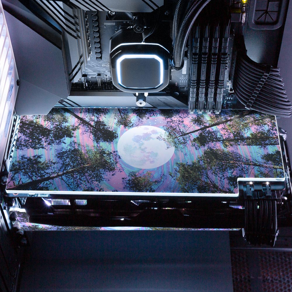 Moon Swirl RGB GPU Backplate - Cajuca Art - V1Tech