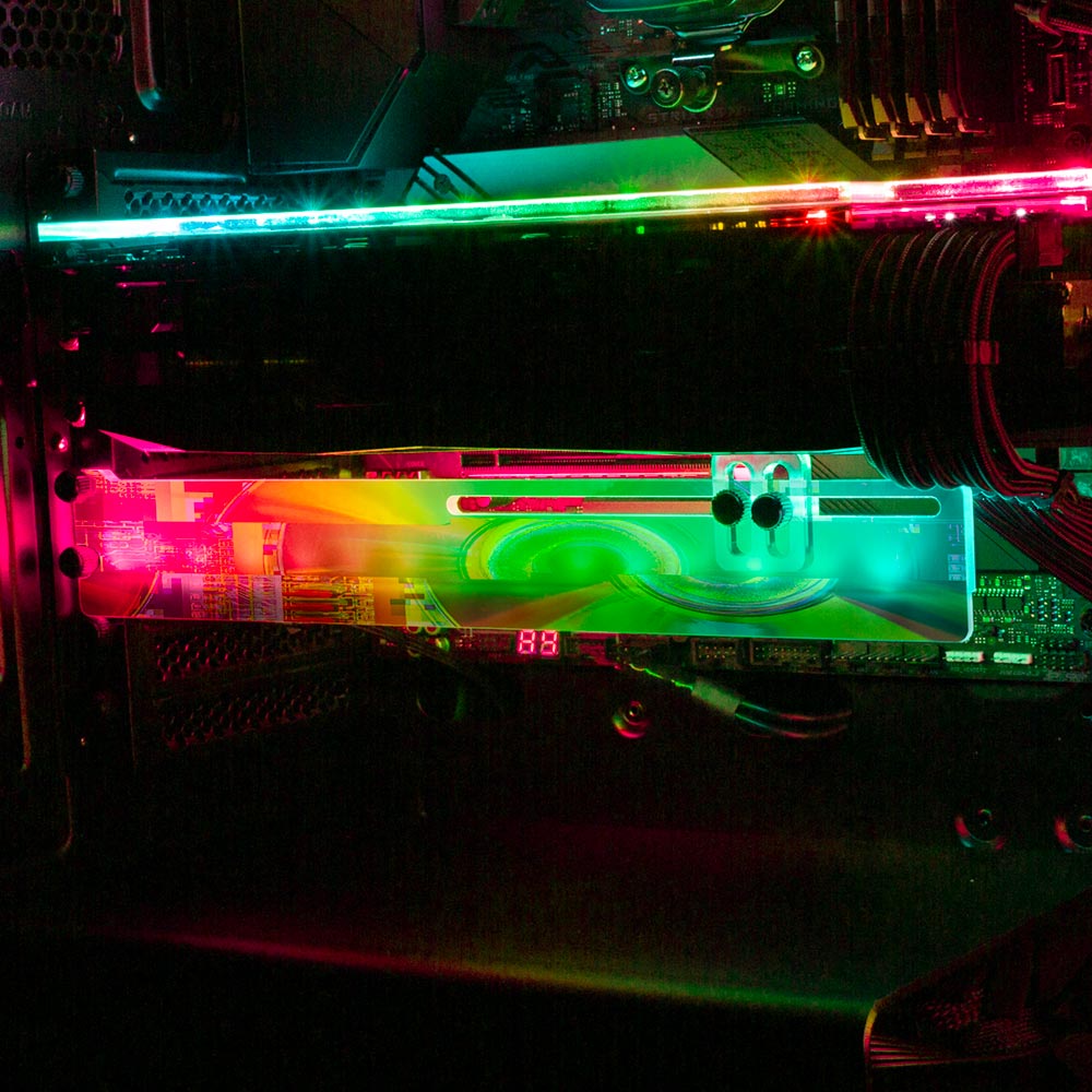 Motherboard RGB GPU Support Bracket - Tankuss - V1Tech