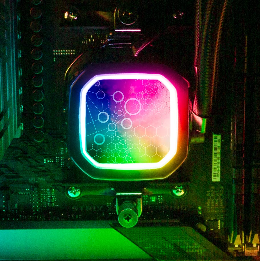 Nanotech AIO Cover for Corsair RGB Hydro Platinum and Pro Series (H100i, H115i, H150i, H100X, XT, X, SE, H60) - V1Tech