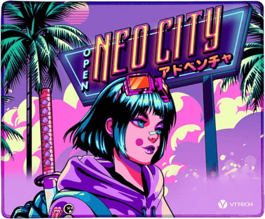 Neo City Medium Mouse Pad - HeyMoonly - V1Tech