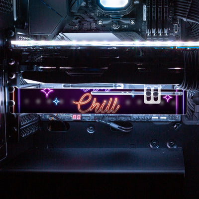 Neon Anime and Chill RGB GPU Support Bracket