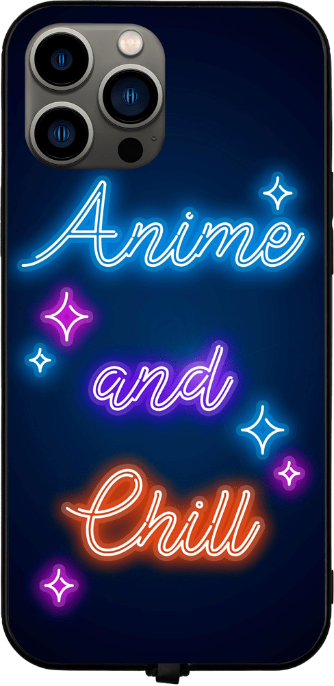 Neon Anime and Chill RGB LED Protective Phone Case for iPhone and Samsung Models - Donnie Art - V1 Tech
