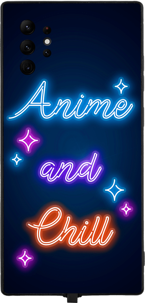 Neon Anime and Chill RGB LED Protective Phone Case for iPhone and Samsung Models - Donnie Art - V1 Tech
