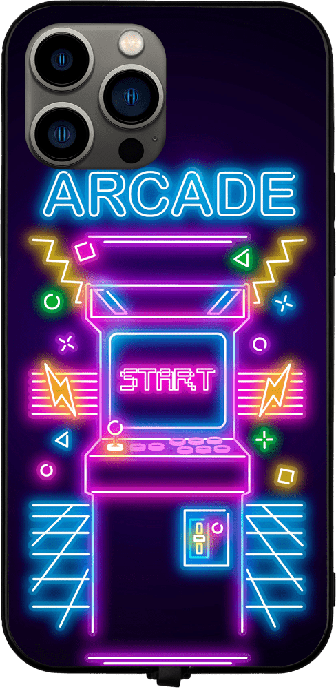 Neon Arcade RGB LED Protective Phone Case for iPhone and Samsung Models - Donnie Art - V1 Tech