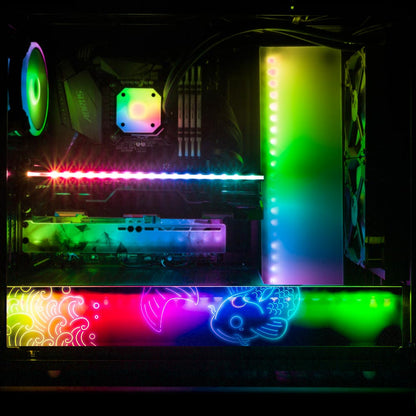 Neon Carpe Koi RGB PSU Shroud Cover - Donnie Art - V1Tech
