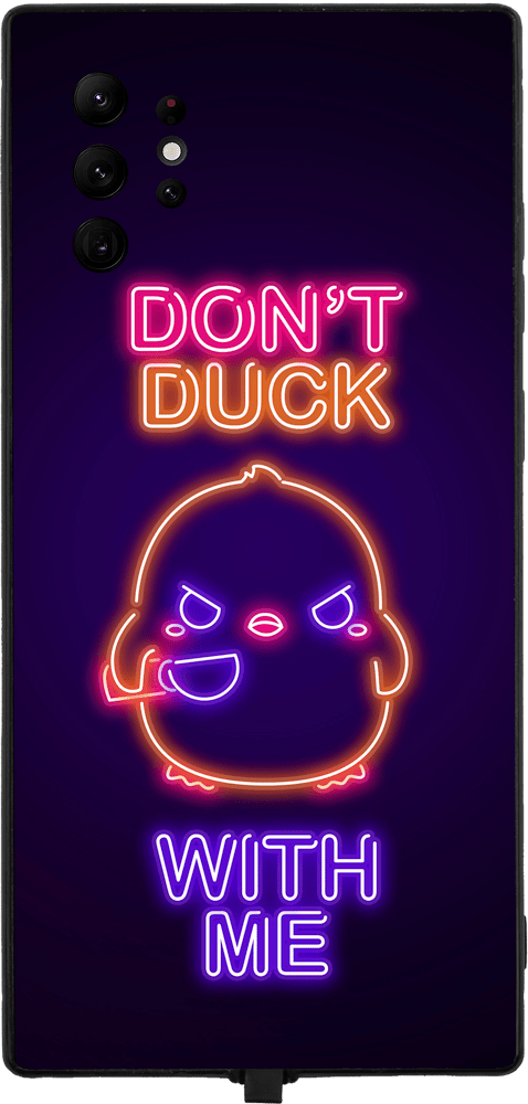 Neon Don't Duck With Me RGB LED Protective Phone Case for iPhone and Samsung Models - Donnie Art - V1 Tech