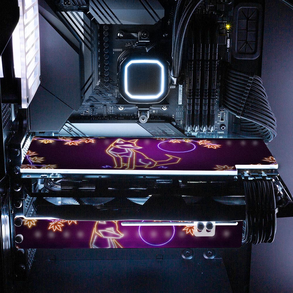 Neon Fox RGB GPU Support Bracket - Donnie Art - V1Tech