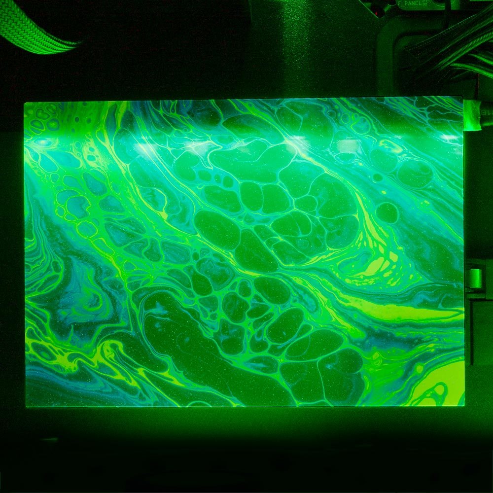 Neon Green RGB HDD Cover Horizontal - Geoglyser - V1Tech