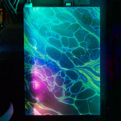 Neon Green RGB HDD Cover Vertical - Geoglyser - V1Tech