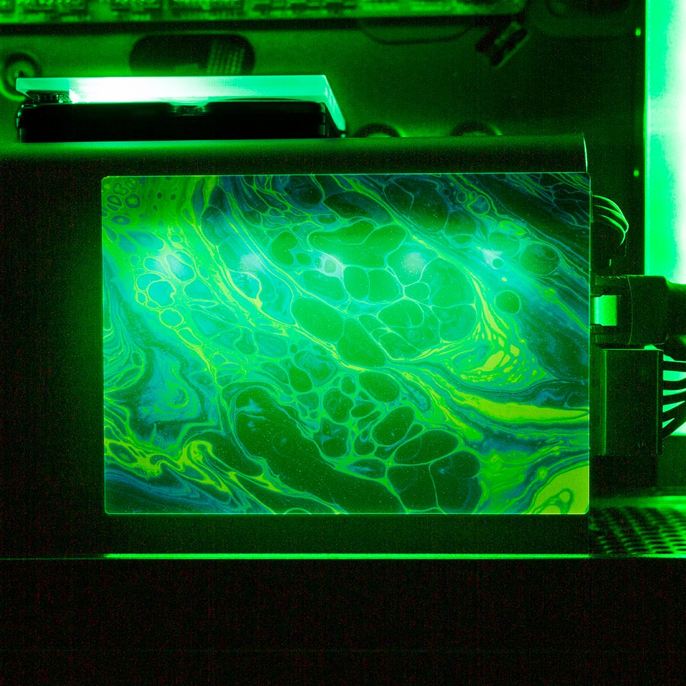 Neon Green RGB SSD Cover Horizontal - Geoglyser - V1Tech