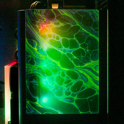 Neon Green RGB SSD Cover Vertical - Geoglyser - V1Tech