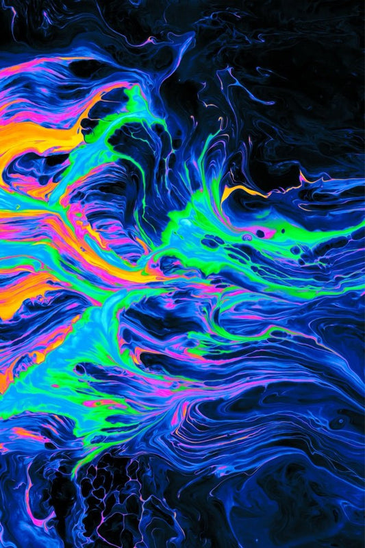 Neon in the Waves Plexi Glass Wall Art - Geoglyser - V1Tech