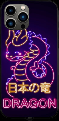 Neon Kawaii Dragon RGB LED Protective Phone Case for iPhone and Samsung Models