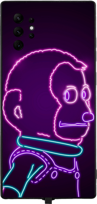 Neon Monkey Puppet RGB LED Protective Phone Case for iPhone and Samsung Models - Donnie Art - V1 Tech