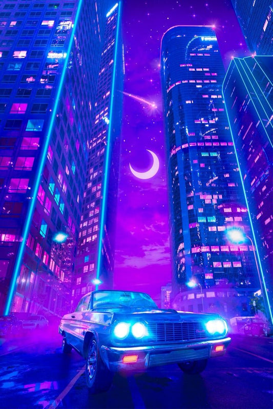 Neon Nights Plexi Glass Wall Art - Andy Harbeck - V1Tech