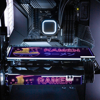 Neon Ramen RGB GPU Support Bracket - Donnie Art - V1Tech