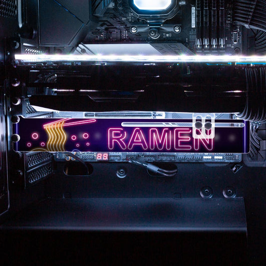 Neon Ramen RGB GPU Support Bracket - Donnie Art - V1Tech