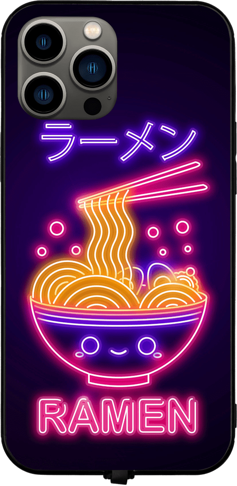 Neon Ramen RGB LED Protective Phone Case for iPhone and Samsung Models - Donnie Art - V1 Tech