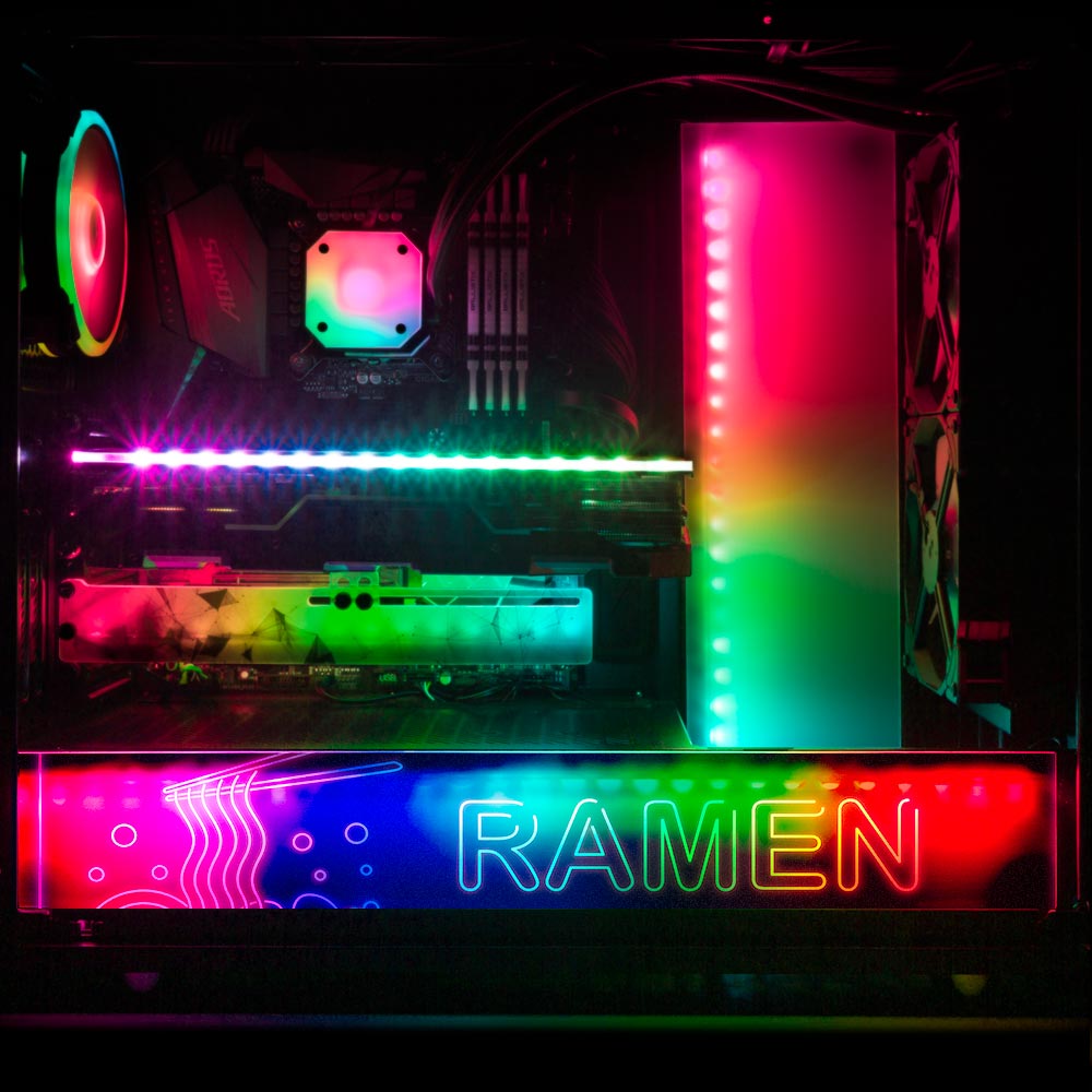 Neon Ramen RGB PSU Shroud Cover - Donnie Art - V1Tech