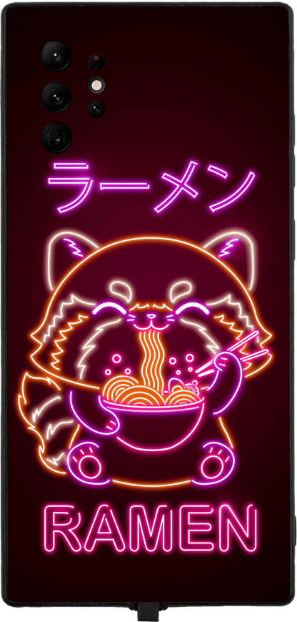 Neon Red Panda RGB LED Protective Phone Case for iPhone and Samsung Models - Donnie Art - V1 Tech