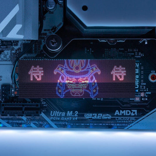 Neon Samuraii M.2 Heatsink Cover with ARGB Lighting - Donnie Art - V1Tech