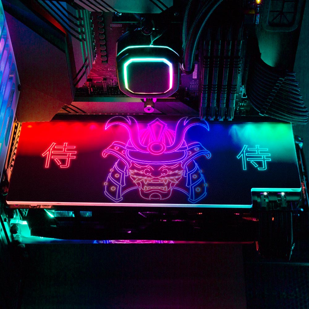 Neon Samuraii RGB GPU Backplate - Donnie Art - V1Tech