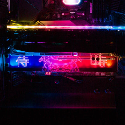 Neon Samuraii RGB GPU Support Bracket - Donnie Art - V1Tech