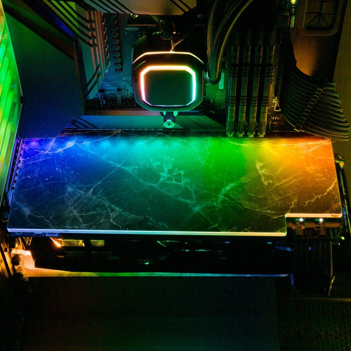 Night Marble RGB GPU Backplate - V1Tech