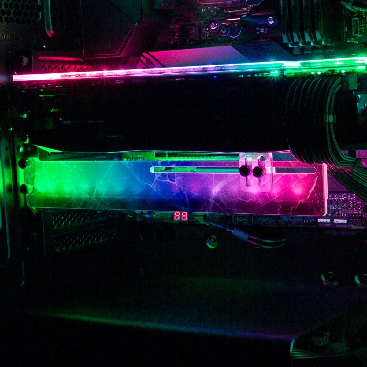 Night Marble RGB GPU Support Bracket - V1Tech