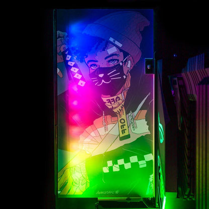 Ninja Boy Lian Li O11 and Dynamic and XL Rear Panel Plate Cover with ARGB LED Lighting - Annicelric - V1Tech