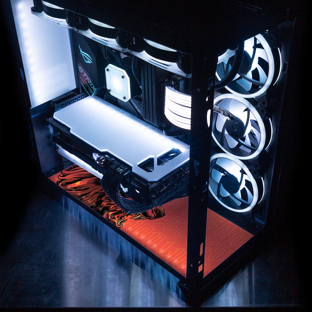 Noble Lion Lian Li O11 Dynamic and XL Bottom Panel Plate Cover with ARGB LED Lighting - Daniele Caruso - V1Tech