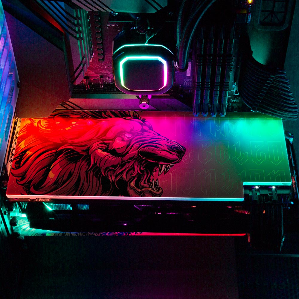 Noble Lion RGB GPU Backplate - Daniele Caruso - V1Tech