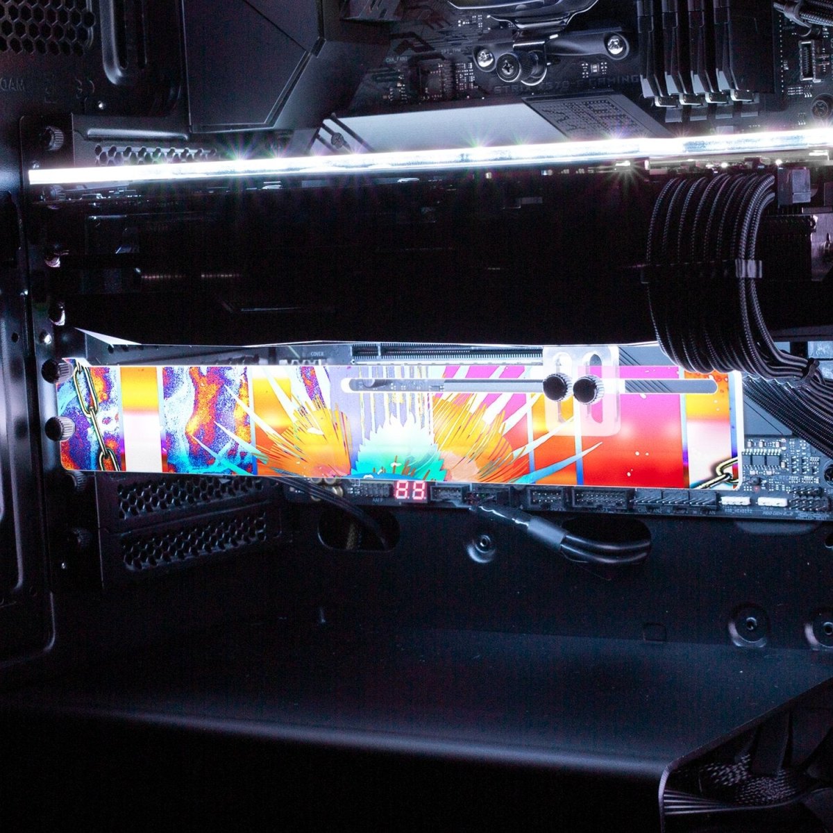 Orange Soda RGB GPU Support Bracket - Tankuss - V1Tech