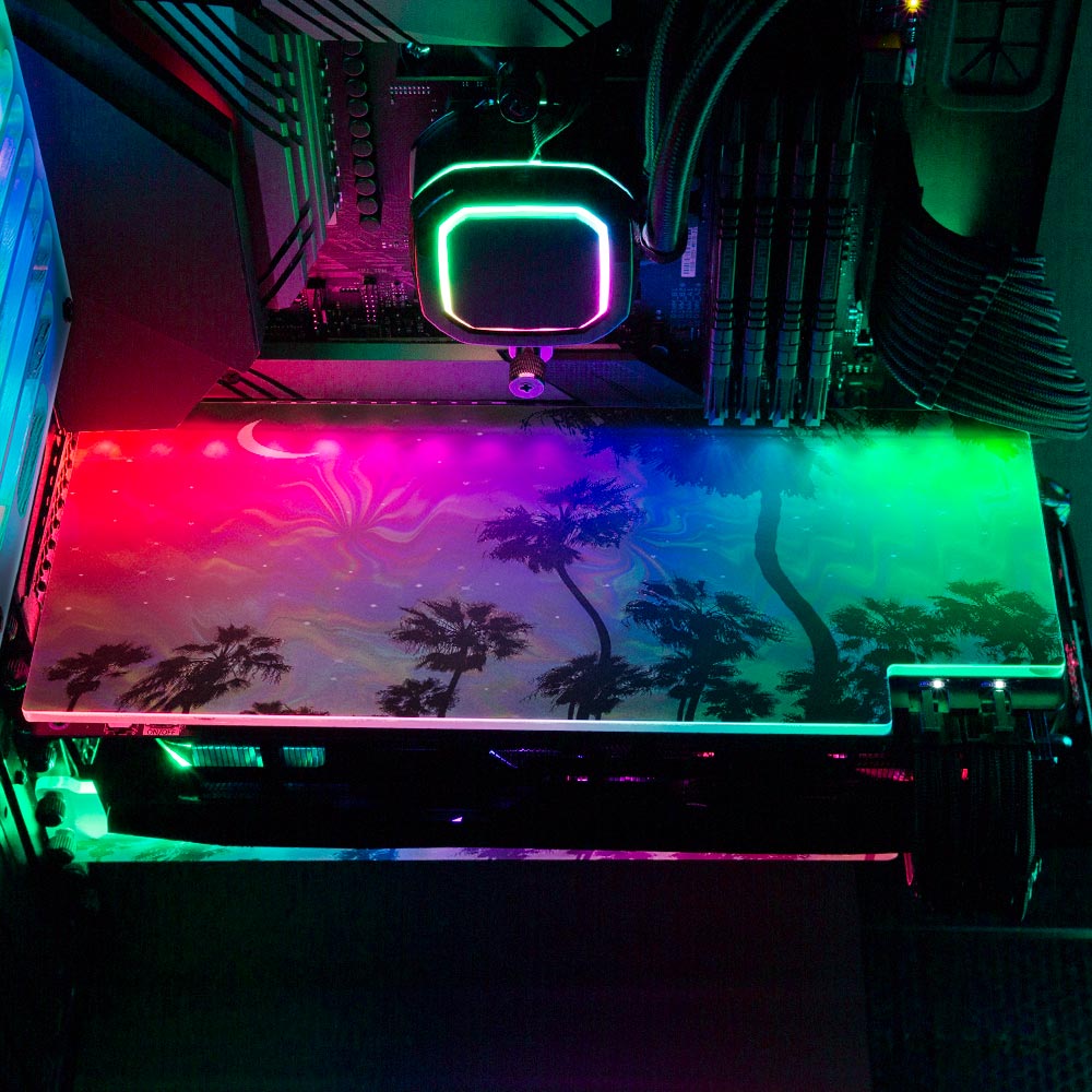 Palmy RGB GPU Backplate - Cajuca Art - V1Tech