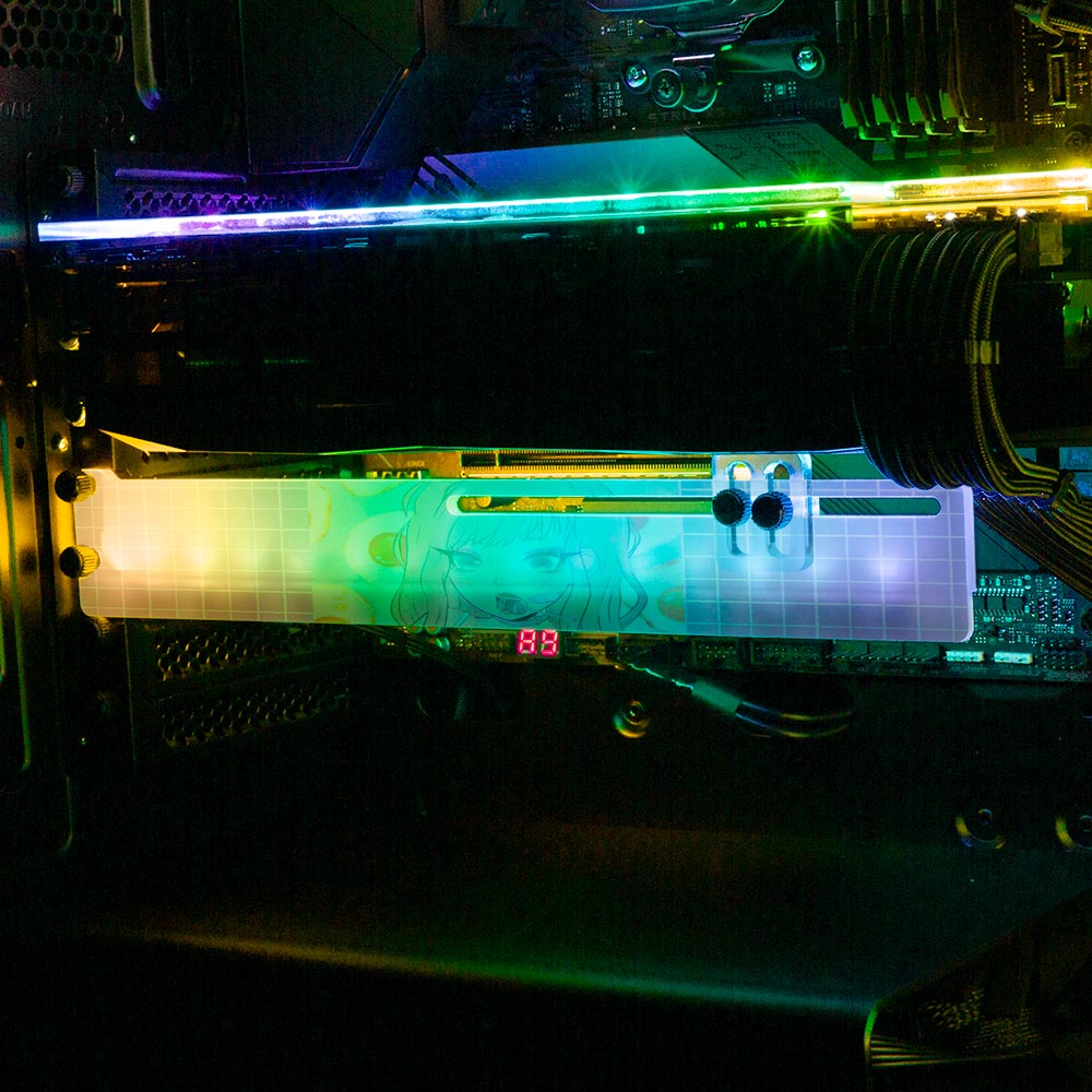 Pastel Aesthetic RGB GPU Support Bracket - YacilArt - V1Tech