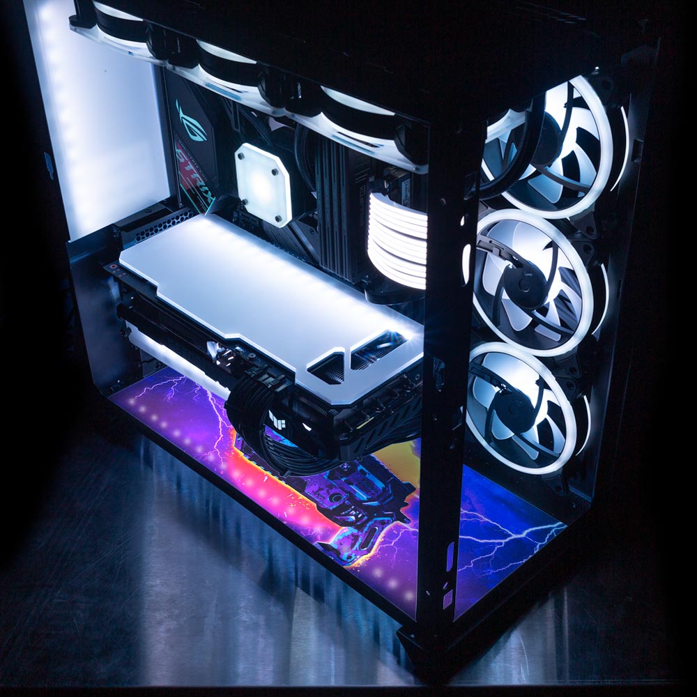 Pex Legends Lian Li O11 Dynamic and XL Bottom Panel Plate Cover with ARGB LED Lighting - Devil May Create - V1Tech