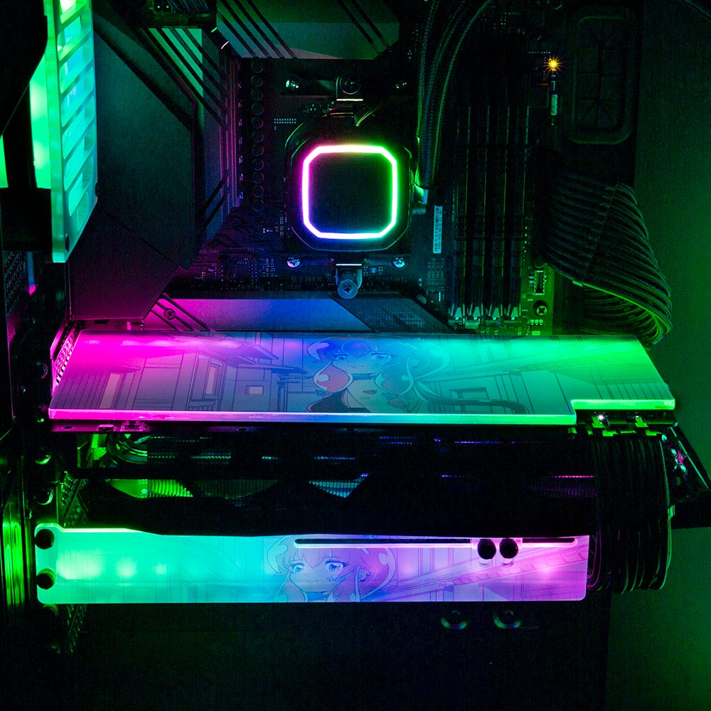 Pink Aesthetic RGB GPU Backplate - YacilArt - V1Tech