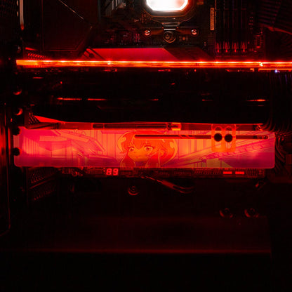 Pink Aesthetic RGB GPU Support Bracket - YacilArt - V1Tech