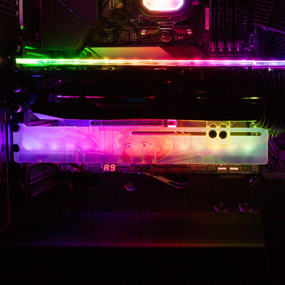 Pink Aesthetic RGB GPU Support Bracket - YacilArt - V1Tech