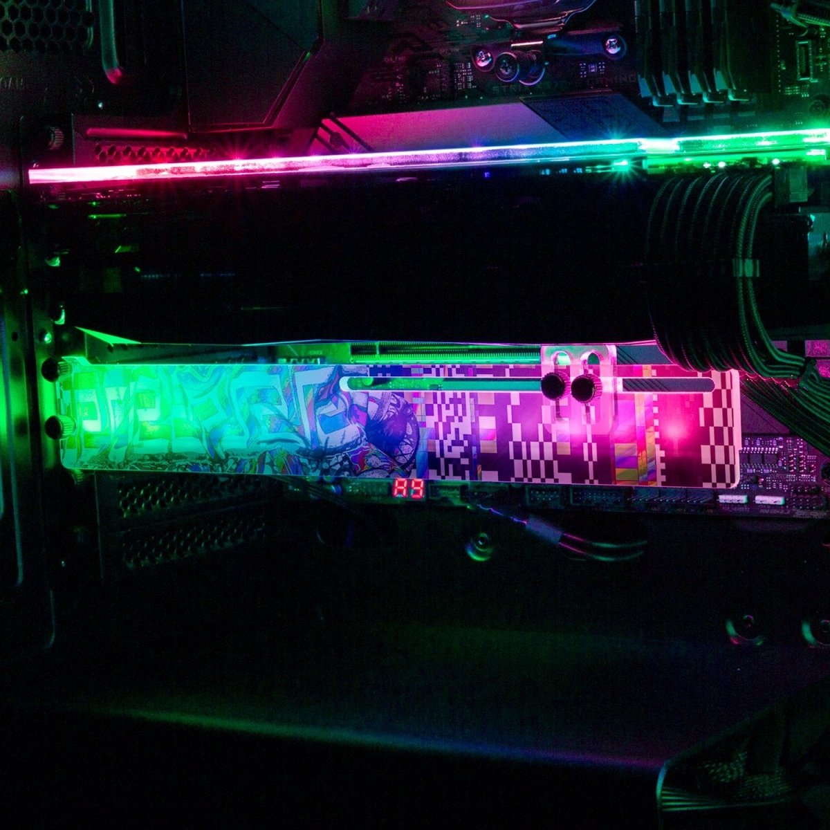 Pretty Thoughts RGB GPU Support Bracket - Tankuss - V1Tech