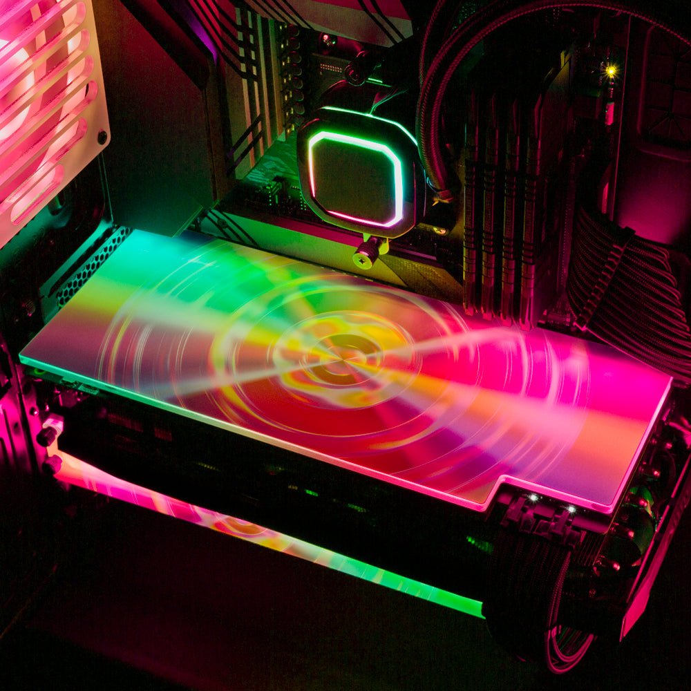 Prismatic Saucer RGB GPU Backplate - Guedda HM - V1Tech